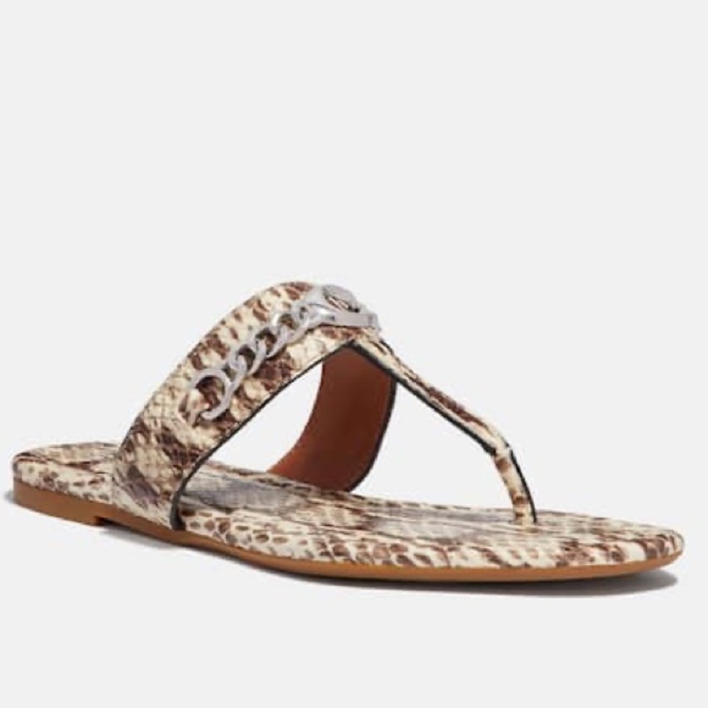 Coach Jacklyn Snakeskin Sandal - Picture 1 of 8